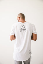 Load image into Gallery viewer, SAY MY NAME scallop tee // white &amp; grey
