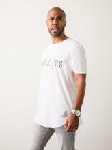 Load image into Gallery viewer, SAY MY NAME scallop tee // white &amp; grey
