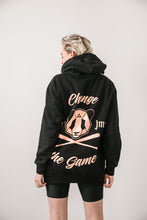 Load image into Gallery viewer, GAME CHANGER hoodie // black &amp; hyper-peach
