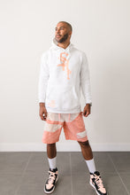 Load image into Gallery viewer, GAME CHANGER Hoodie // white &amp; hyper peach
